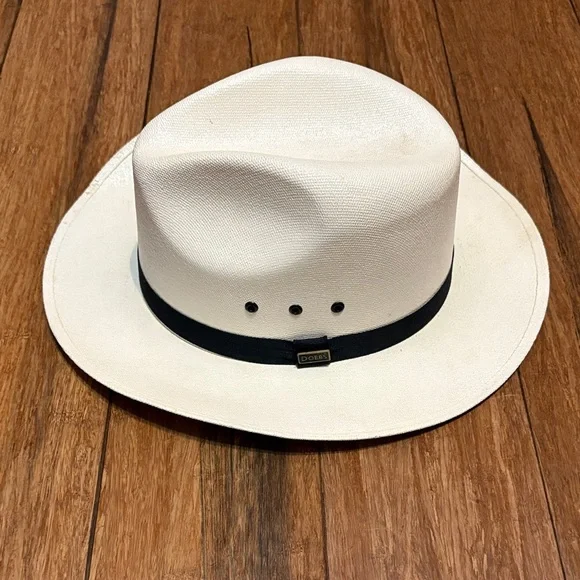 Dobbs Cowboy Hat Ivory 6 7/8 - Picture 1 of 16